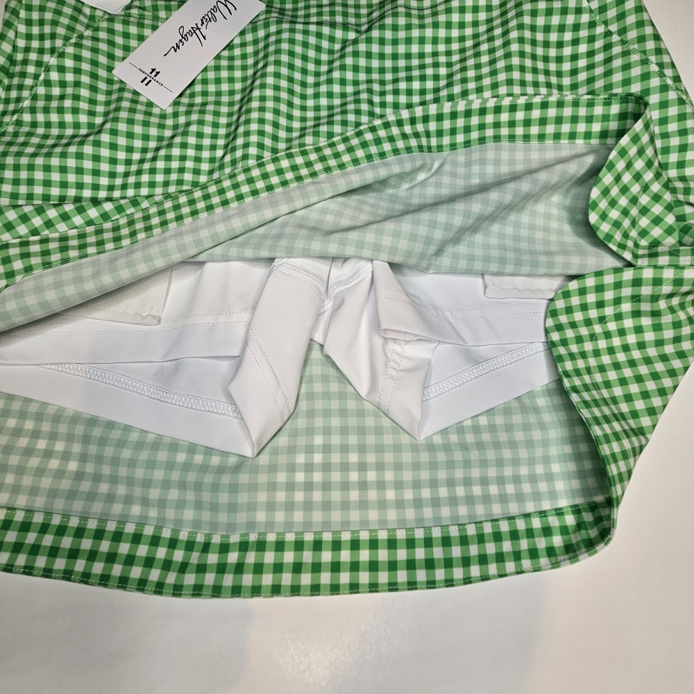 NWT Walter Hagen Performance 11 Knit Skort Green And White Checks Size M - Picture 4 of 8